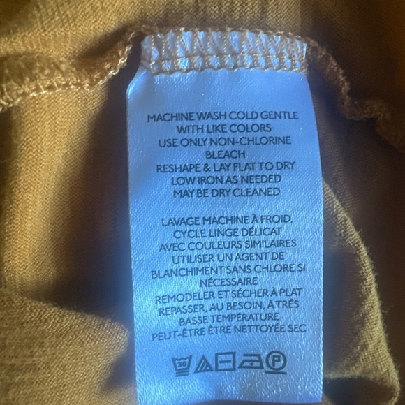 Anthropologie Pilcro Spliced Neck Tee Pressed Botanical Mustard Yellow Size M - Picture 9 of 11